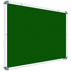 WellFin Non-Magnetic 2x3 Feet Double Sided Both Side Writing one Side White Marker and Reverse Side Chalk Board Surface (Pack of 1, Size 2feet x 3feet, White & Green)