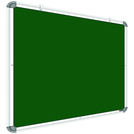 WellFin Non-Magnetic 2x3 Feet Double Sided Both Side Writing one Side White Marker and Reverse Side Chalk Board Surface (Pack of 1, Size 2feet x 3feet, White & Green)