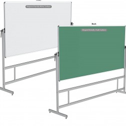 WellFin Revolving & Portable Whiteboard Stand for Office & School with 4x6 Feet Double-Sided Prima Magnetic Writing Board (White + Chalk), Duster, Markers and Magnets WellFin Revolving & Portable Whiteboard Stand for Office & School with 4x6 Feet Double-Sided Prima Magnetic Writing Board (White + Chalk), Duster, Markers and Magnets