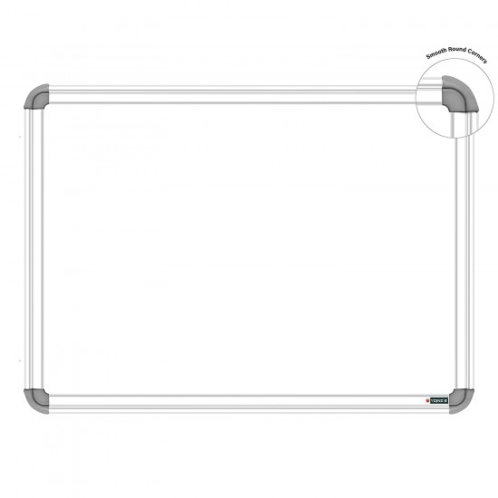 WellFin Non-Magnetic 2x2 Feet Double Sided Both Side Writing one Side White Marker and Reverse Side Chalk Board Surface
